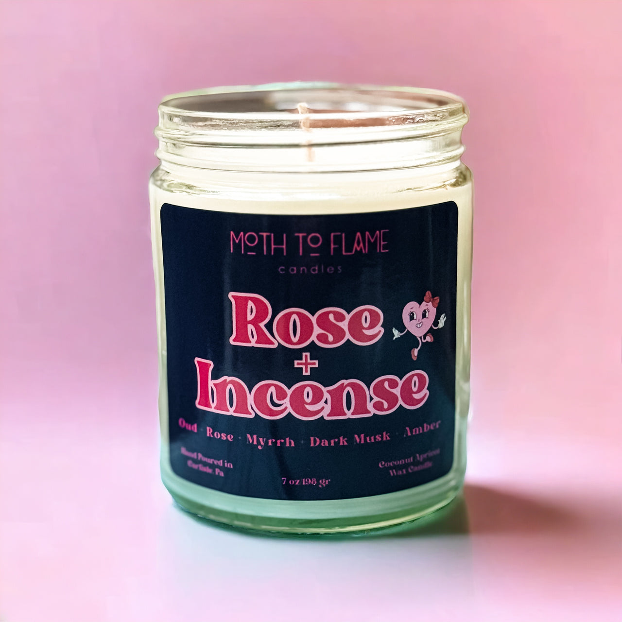 Rose + Incense – 7 oz Candle