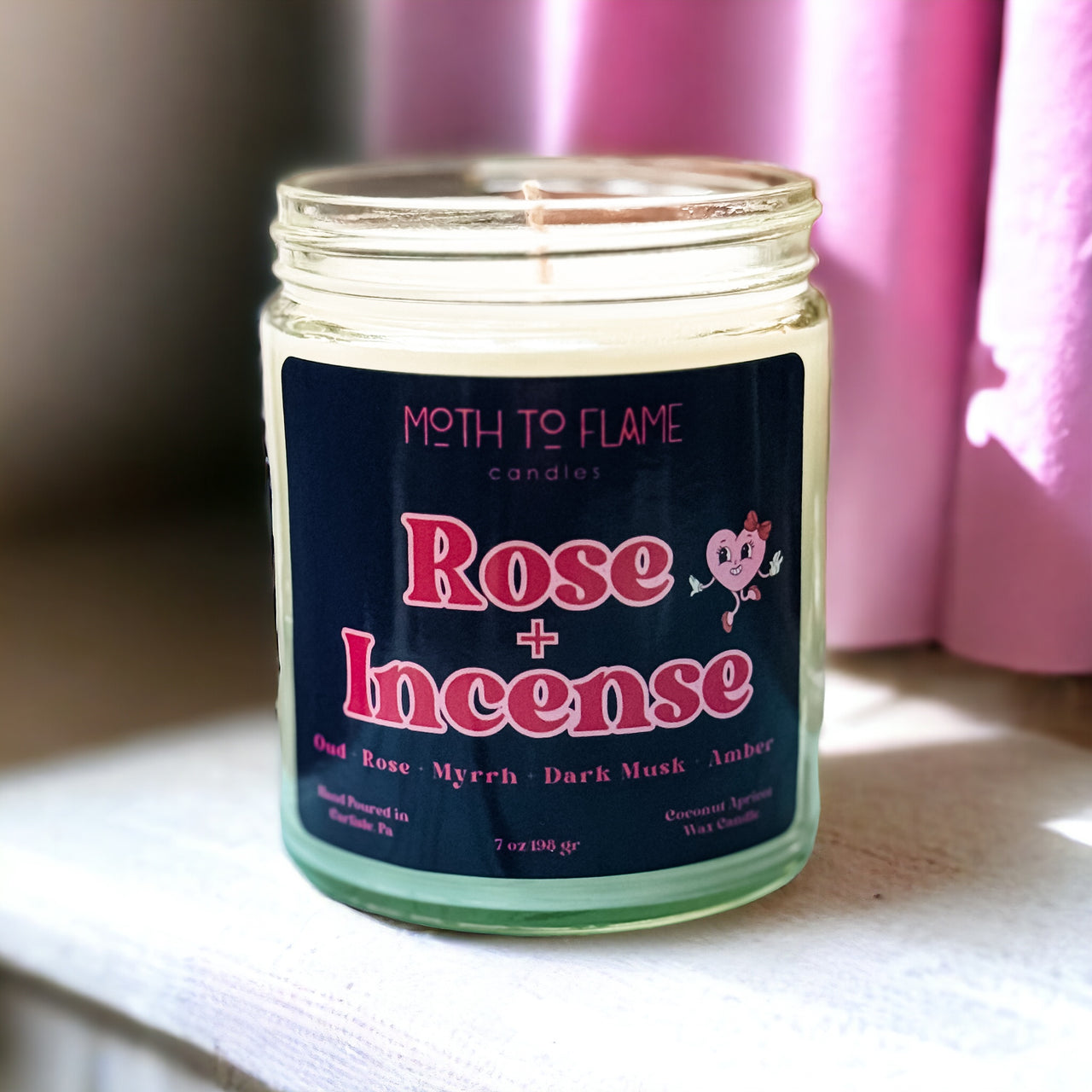 Rose + Incense – 7 oz Candle