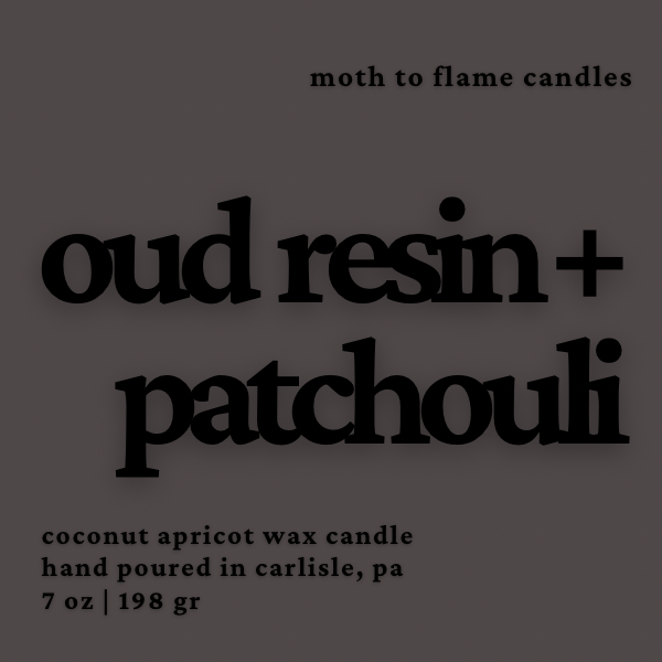 Oud Patchouli + Resins – 7 oz Candl