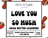 Cocoa Butter Musk candle with mushroom charm